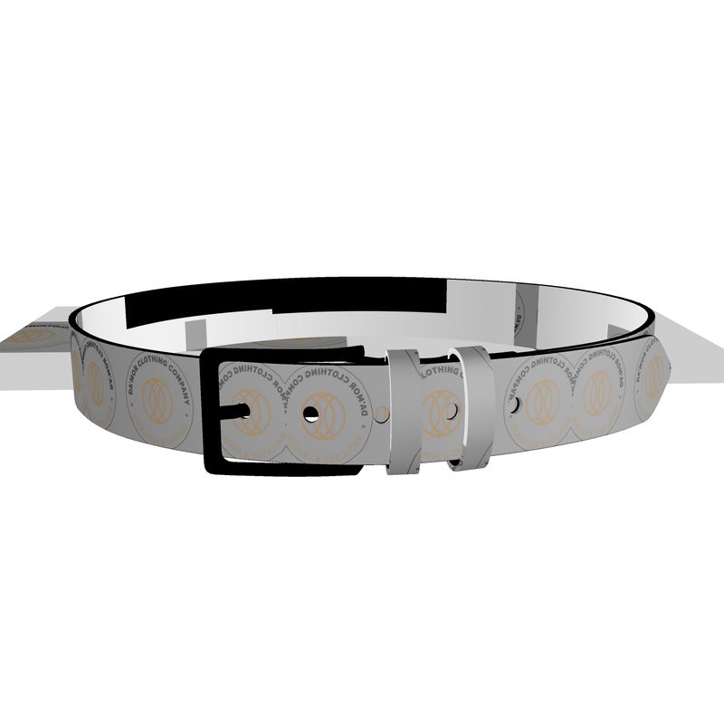 Da'Mor Original White Authentic Bubble Napa Leather Belt